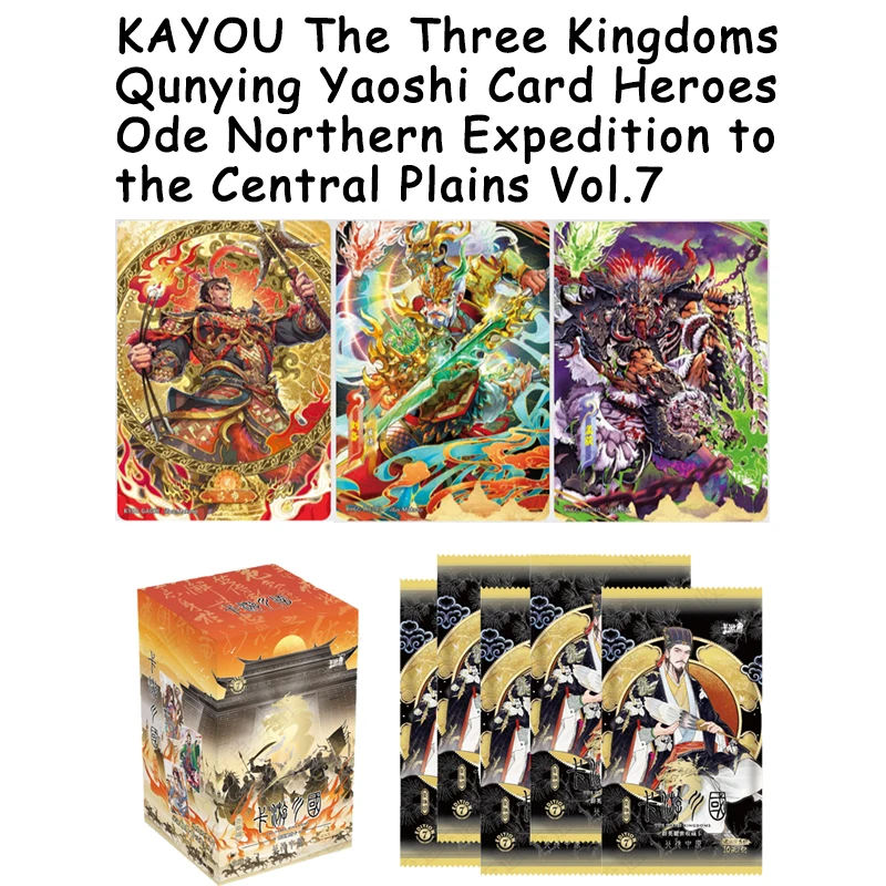 Three Kingdoms Collection Cards KAYOU Heroic Odes Northern Expedition Trading Card Chinese Fantasy Character Collectible Hobby