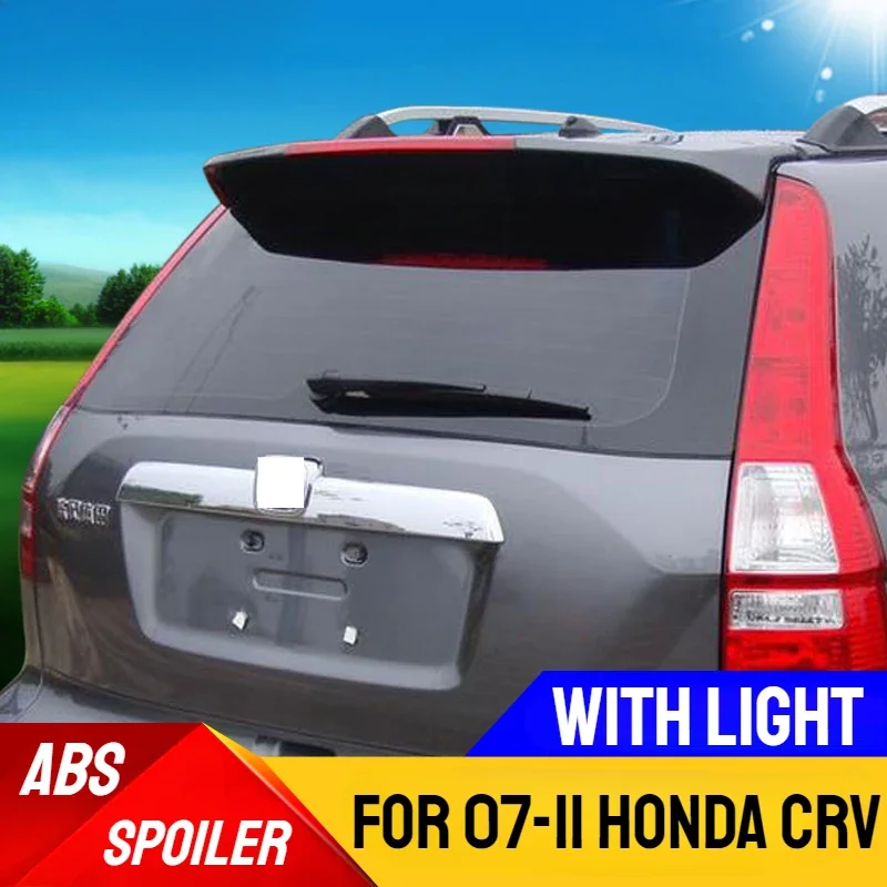 

Painted Black Color ABS Spoiler/Wing with LED Brake Light For 07 08 09 10 11 CRV CR-V