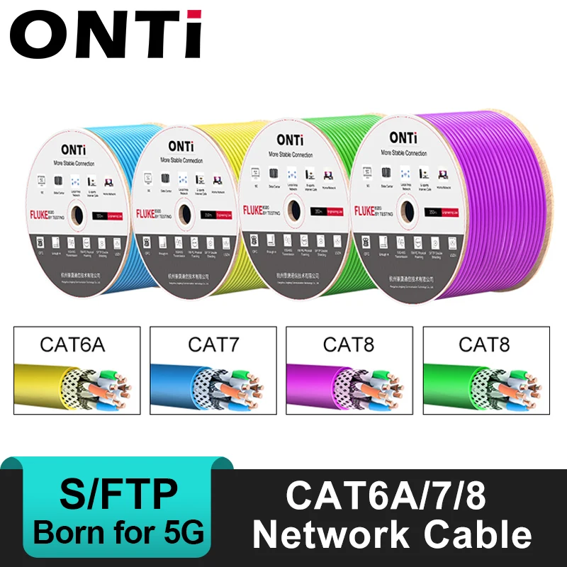 

Cat6A/7/8 Fulk Ethernet-кабель 305 футов (2000 м) S/FTP 22/23AWG LSZH OFC твердый чистая неизолированная медная проволока 600 МГц UTP PVC CMR сеть