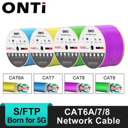 Cat6A/7/8 Fulk Ethernet Cable 1-1000ft S/FTP 22/23AWG LSZH OFC Solid Pure Bare Copper Wire 2000/600MHz UTP PVC CMR Network