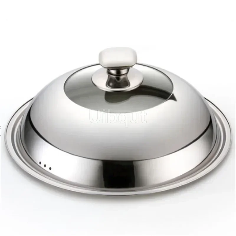 VisibleCookingWokPanLidStainlessSteelUniversalPanCoverVisibleReplacedLidforFryingWokPotQualityDomeWokCover-AliExpress