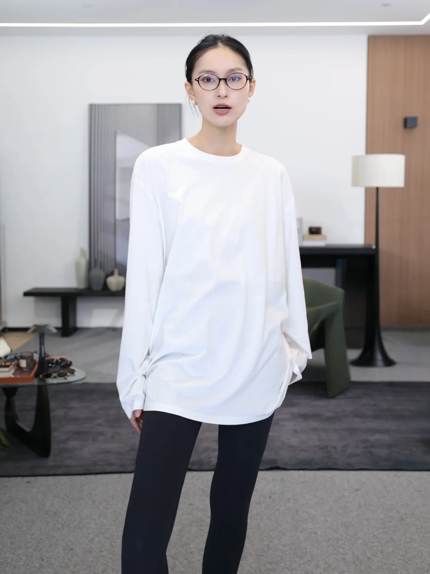 

Женская повседневная комфортная хлопковая футболка Jieji Zhang с длинным рукавом и круглым вырезом, универсальная, разные цвета