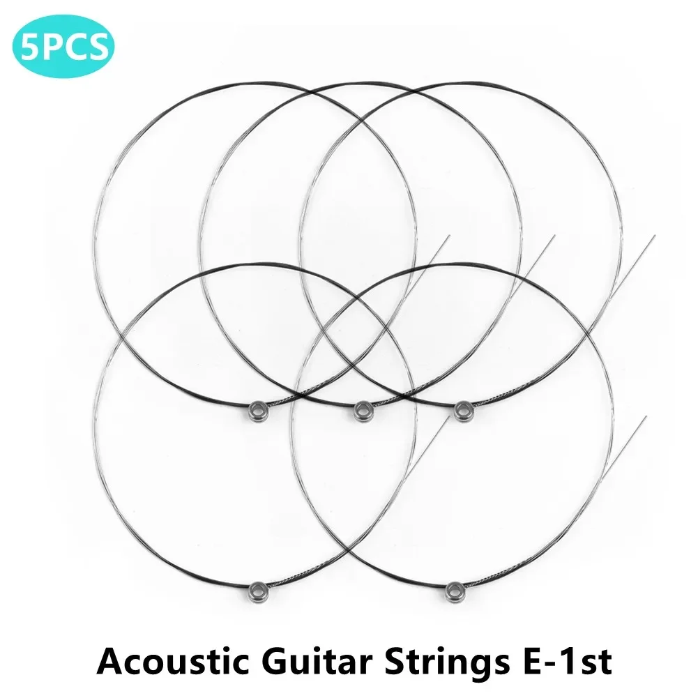 5 teile/paket neue hochwertige Single-Gitarren saiten silbrig E-1st akustische Messgeräte. 012 Gitarren Musik instrument Gitarren saiten