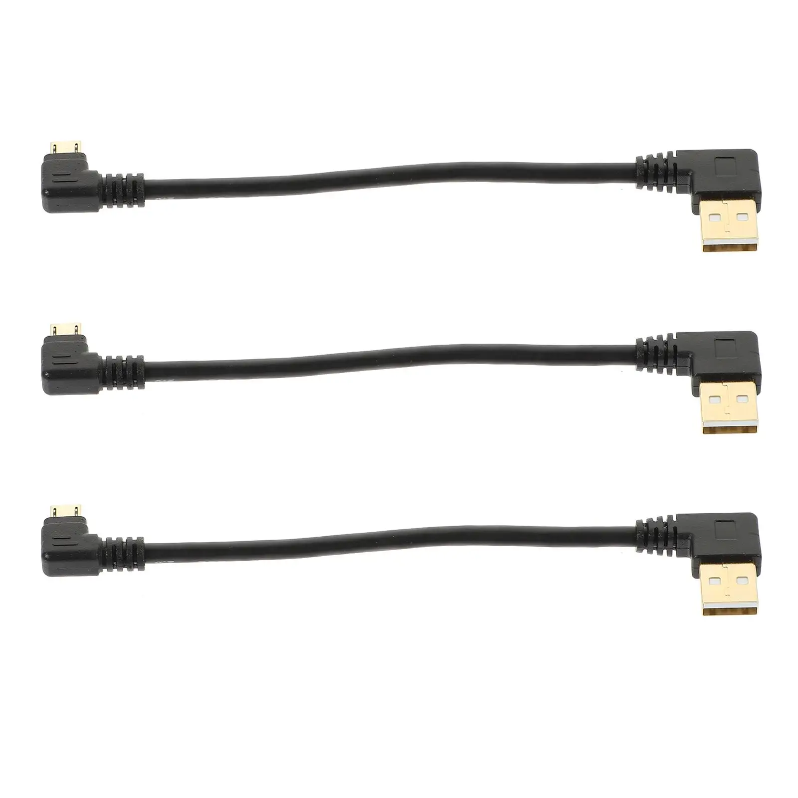

3 шт., кабель для зарядки Micro Micro Usb, 90 градусов, прямоугольный, 6-покрытый адаптер для передачи данных, зарядный шнур