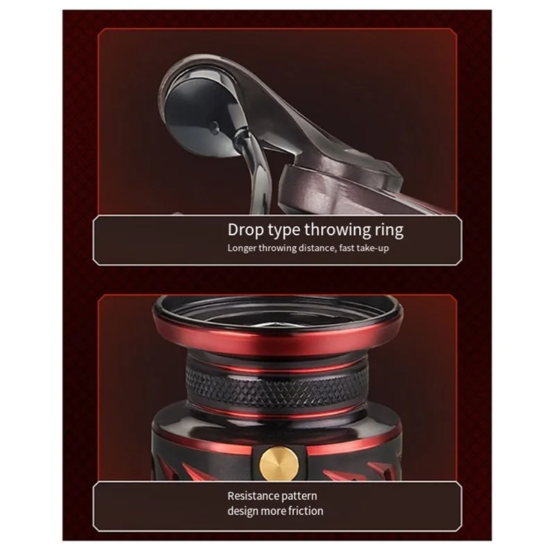 بكرة دوارة مقاومة للماء بكرة صيد خفيفة الوزن بكرة صيد السمك بكرة صيد الأسماك في المياه العذبة