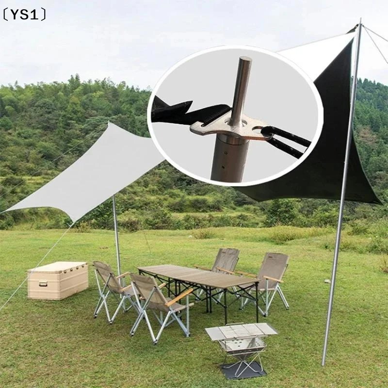 〔YS1〕5/10pcs Outdoor Tent Canopy Support Poles Aluminum Alloy Triangle Plates Camping Windproof Guyline Buckles view 4