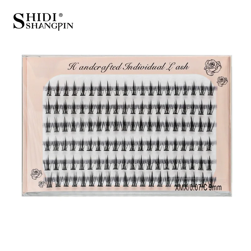 1 Box Wimpernverlängerungs-Bundles, vorgefertigte C-Curl-Wimpern, natürliche Cluster-Wimpern, Einzelwimpern, Make-up-Tool, Faux Cils XMX – Detail 6