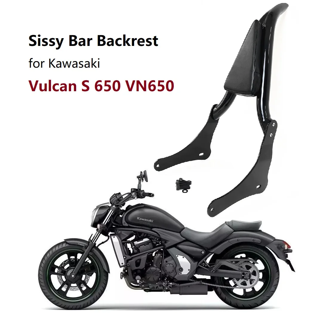 Motorcycle Backrest Sissy Bar For Kawasaki Vulcan 650 S EN650 VN650 S650 2015-2021 2016 2017 2018 2019 2020 2021 2022