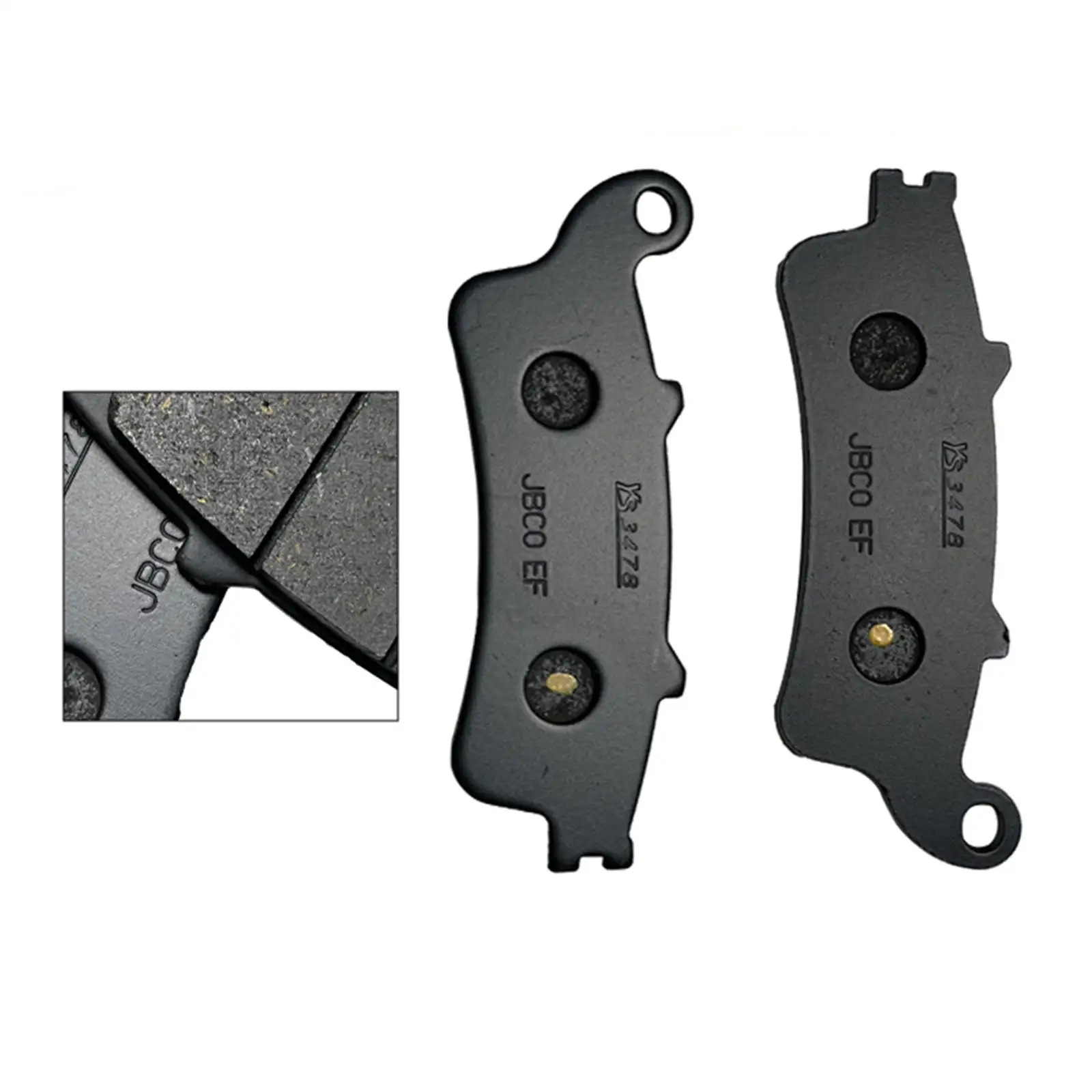Complete Set Brake Pads Durable Replacement Compact Simple Installation Convenient Compatible Accessories for Kawasaki Kl