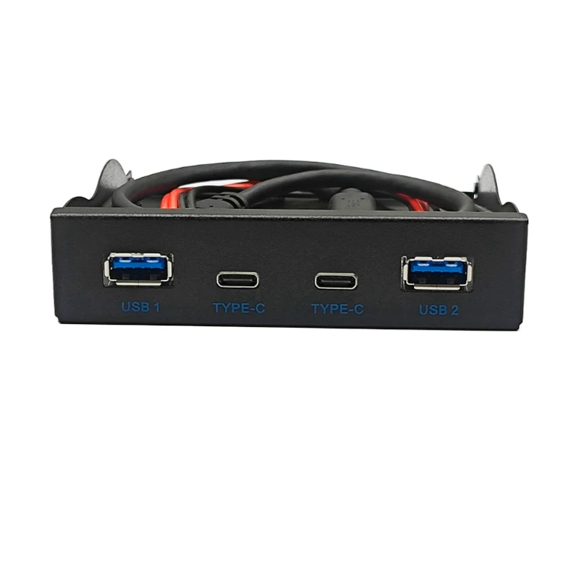 Imagem -05 - tipo e para Hub do Painel Frontal para Desktop Adaptador tipo c Disquete Bay Novo 10g Usb 3.2 Gen2 2x Tipo-c Gen2 3.5