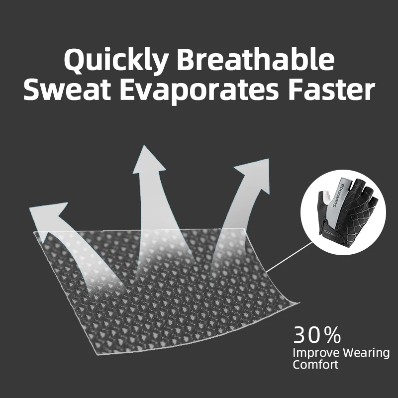 ROCKBROS Cycling Gloves Half Finger Summer Men Women MTB Road Bike Gloves Shockproof Breathable Bicycle Cycling Equipment