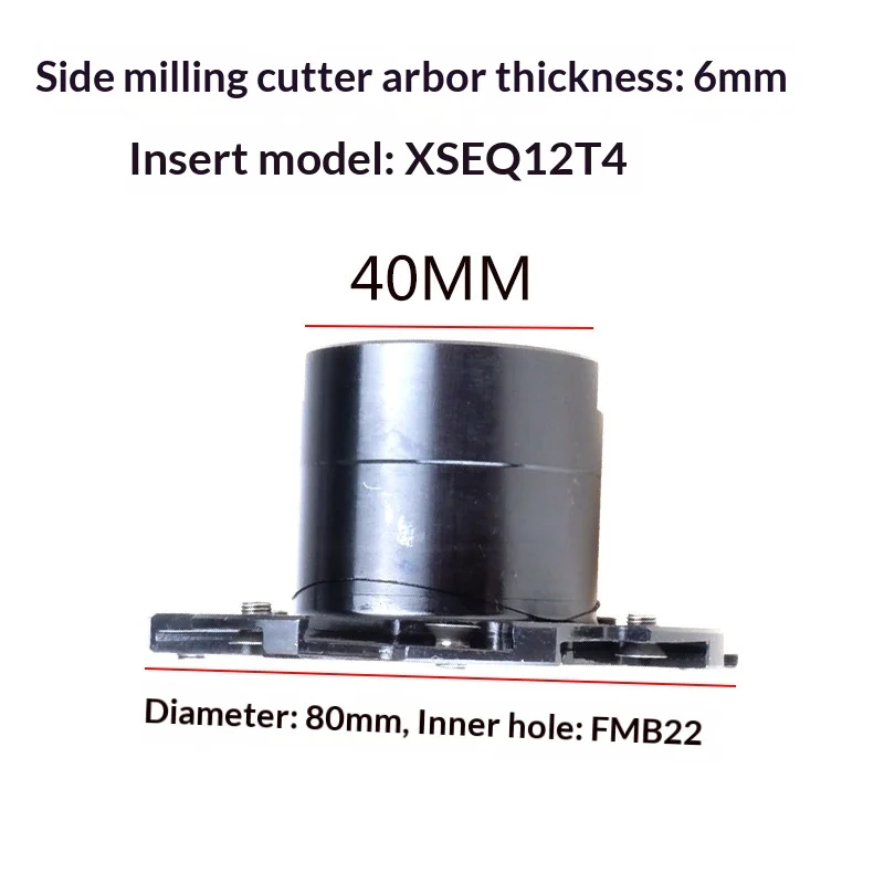 SMB Series Three-edge Milling Cutter T-slot SMP 50 63 80 100 125 CNC PT02 Indexable Expendable Face Milling Cutter XSEQ12/03/T3