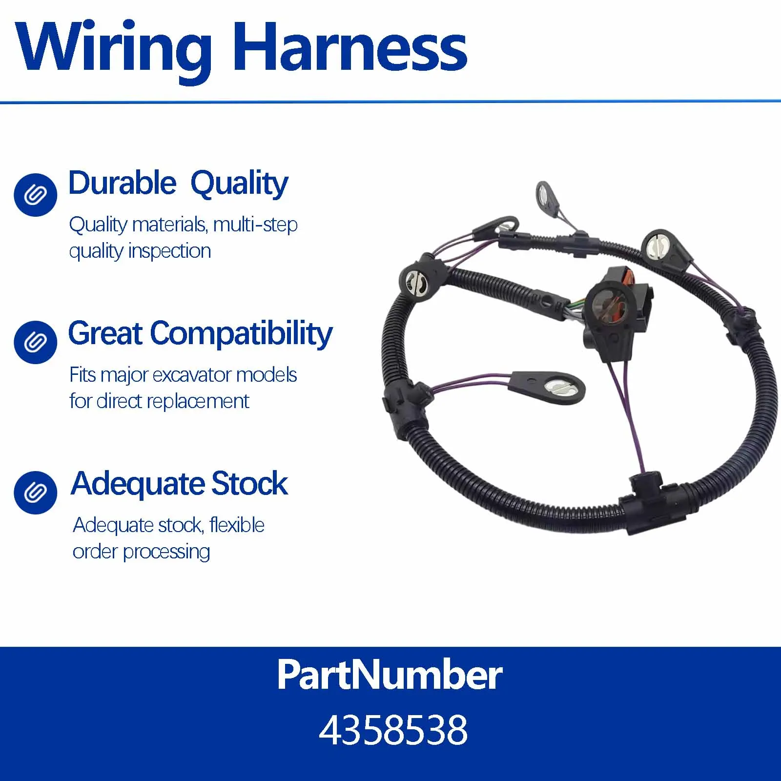 Wiring Harness 425-0289 For Caterpillar CAT C18 MARINE C18 C18 GEN SE DE600SGC C15 GEN SE D550GC DE605GC C15 GENSET DE500SGC
