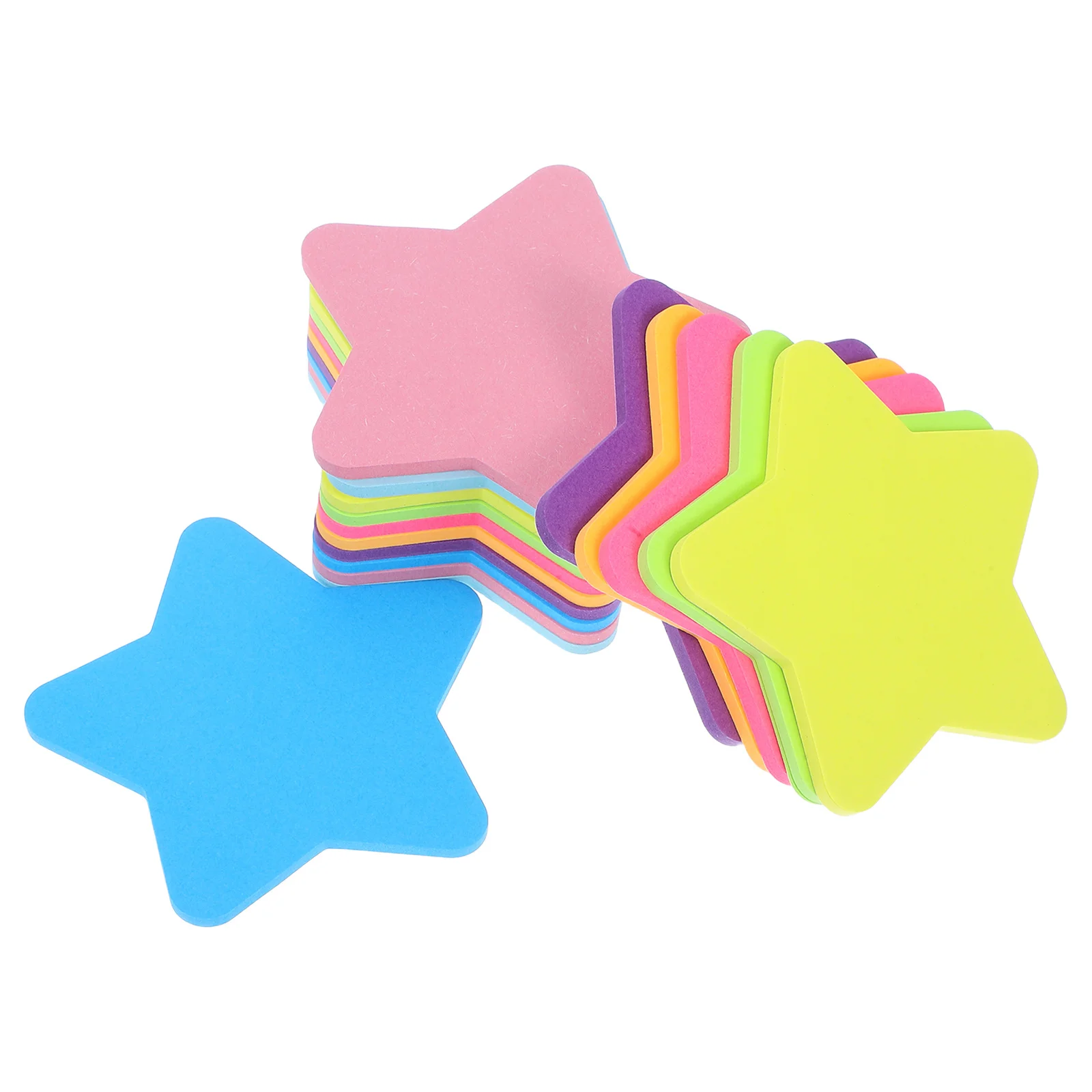 16Pcs Five Pointed Star Notepads Brightly Colored Self Adhesive Notes for Task Organization Study Planner Journal Cute School