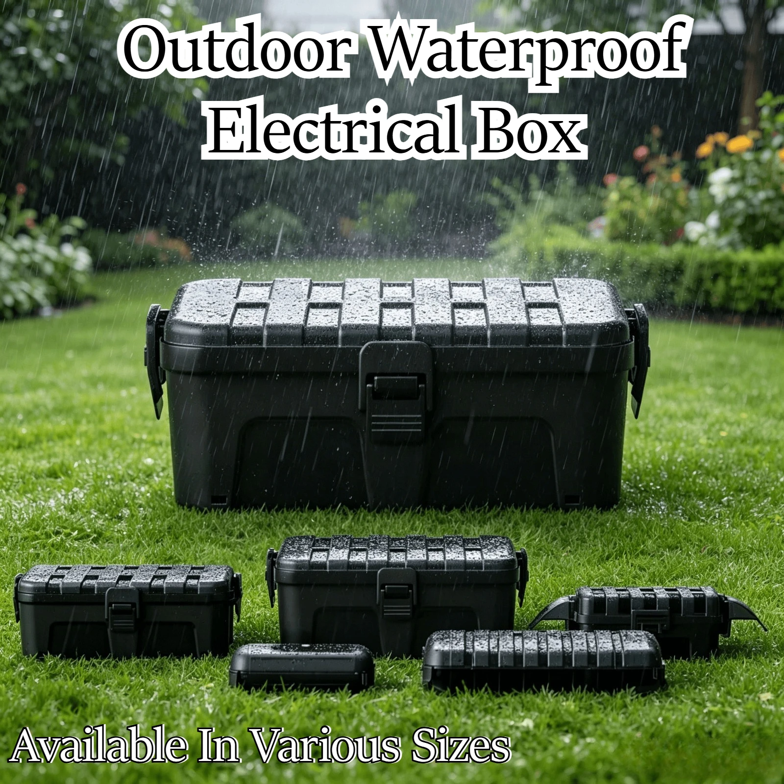 Outdoor Waterproof Electrical Box Weatherproof Junction Box for Garden Lights Power Strips Plugs Holiday Decoration