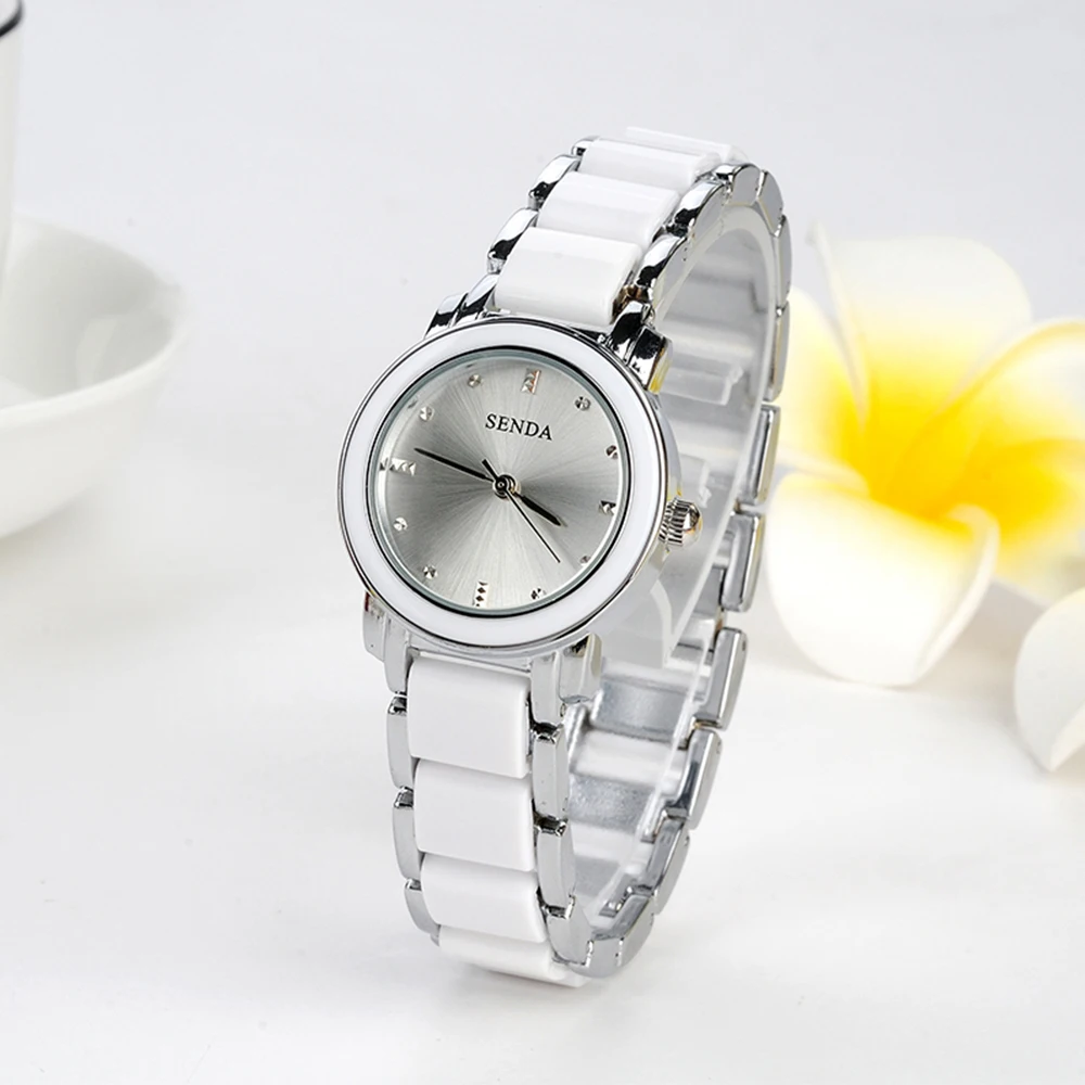 Watch For Women Luxury Fashion Quartz Wristwatches Imitation Ceramic Bracelet Casual Quartz Clock Women Gift Relogios Feminino