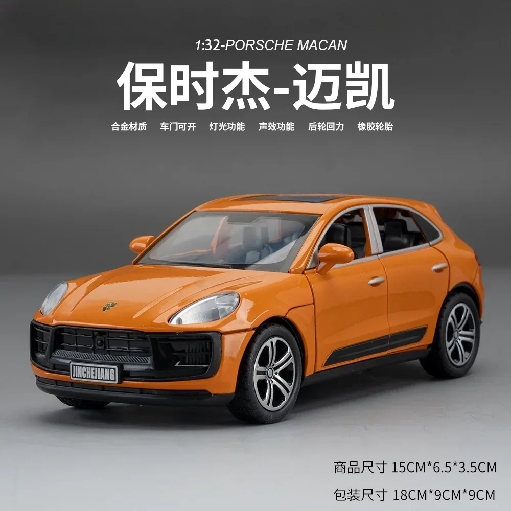 

1:32 Porsche Macan High Simulation Diecast Metal Alloy Model car Sound Light Pull Back Collection Kids Toy Gifts