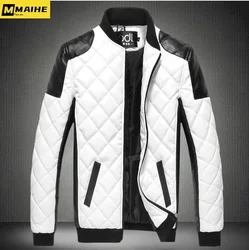 2023  men 's clothing of water washing leather fashion diamond, A leather jacket Big yards warm spell color leather