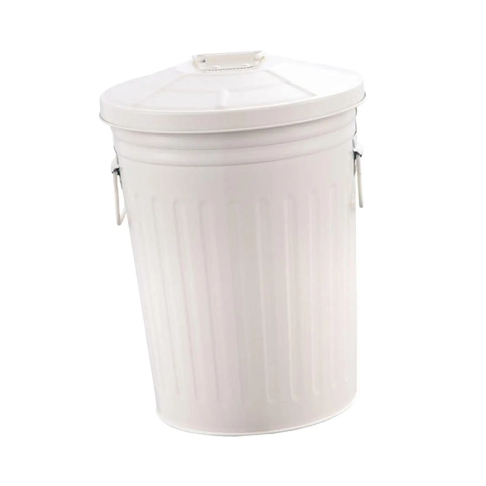 Metal Trash Can 23L Heavy Duty Decorative Sturdy Outdoor with Seal Lid Iron Garbage Can Garbage Container for Farm Garden Patio