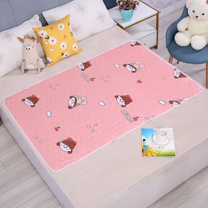 Waterproof Washable Mattress Urine Mat for Baby Toddlers Cute Cartoon Bed Protector Diaper Bedding Urine Pads Cloth Breathable