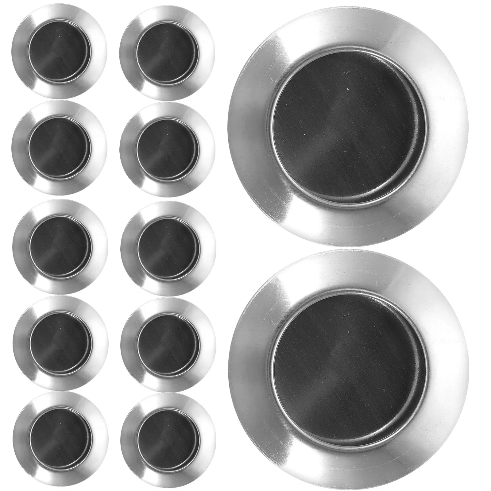 

16 шт. Премиальные круглые ручки-скобы из нержавеющей стали со скрытым креплением, гладкая отделка, фурнитура для современных комодов и шкафов