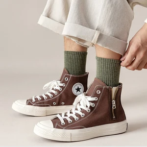 5/10 pairs 95% cotton socks Hairstyle Men Men Business Dress Long Soft Breathable Spring Spring Summer Colorful Half Man 5 Pairs/Lot 10 Main Half Sales - №8