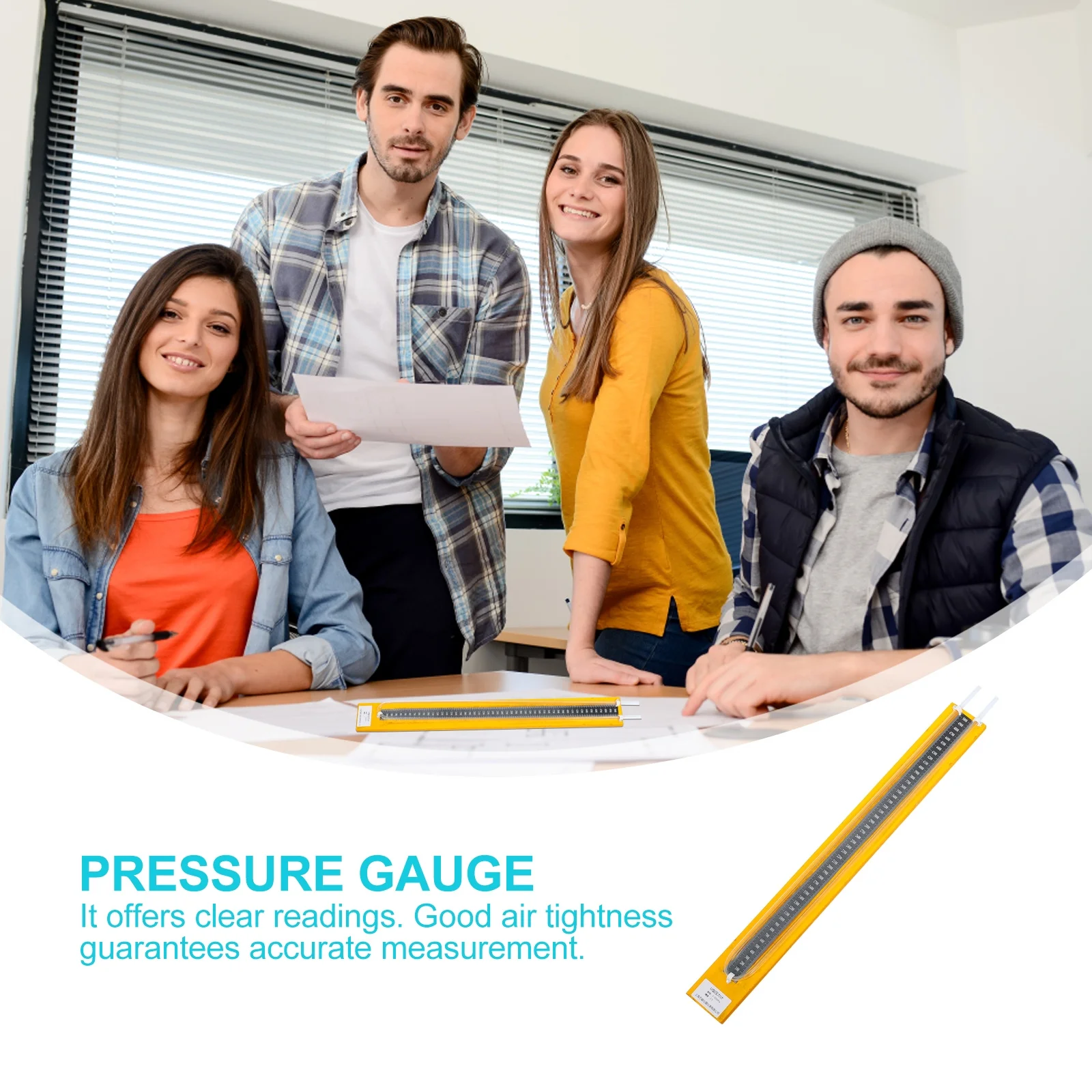 

Stainless Steel U tube Differential Manometer 0 10KPA Pressure Gauge Clear Readings Accurate Measurement Long Durability