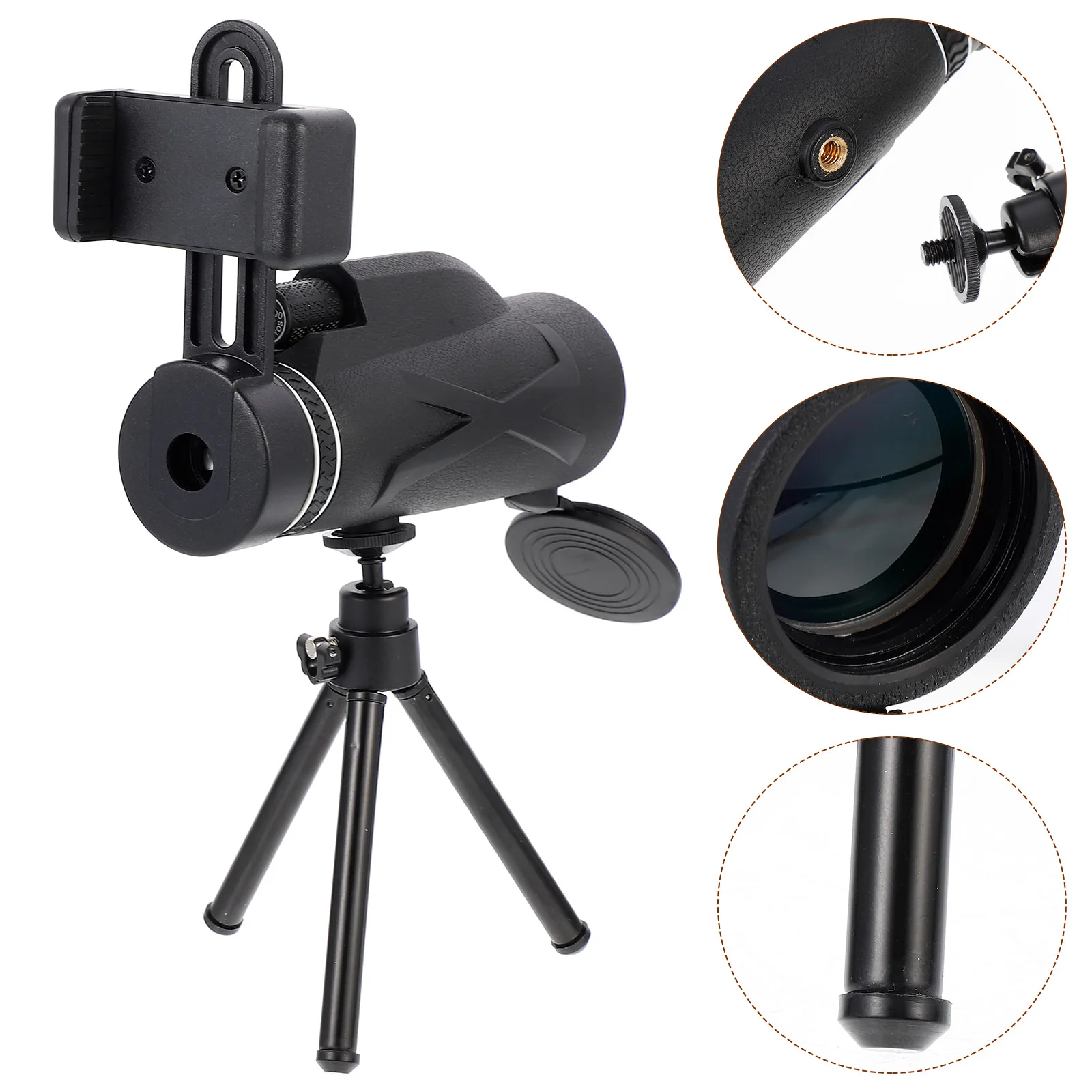 

1 Set High-Magnification 80x100 Night Vision Monocular With Bracket Phone Clip Clamp And Holder Outdoor Portable Telescope