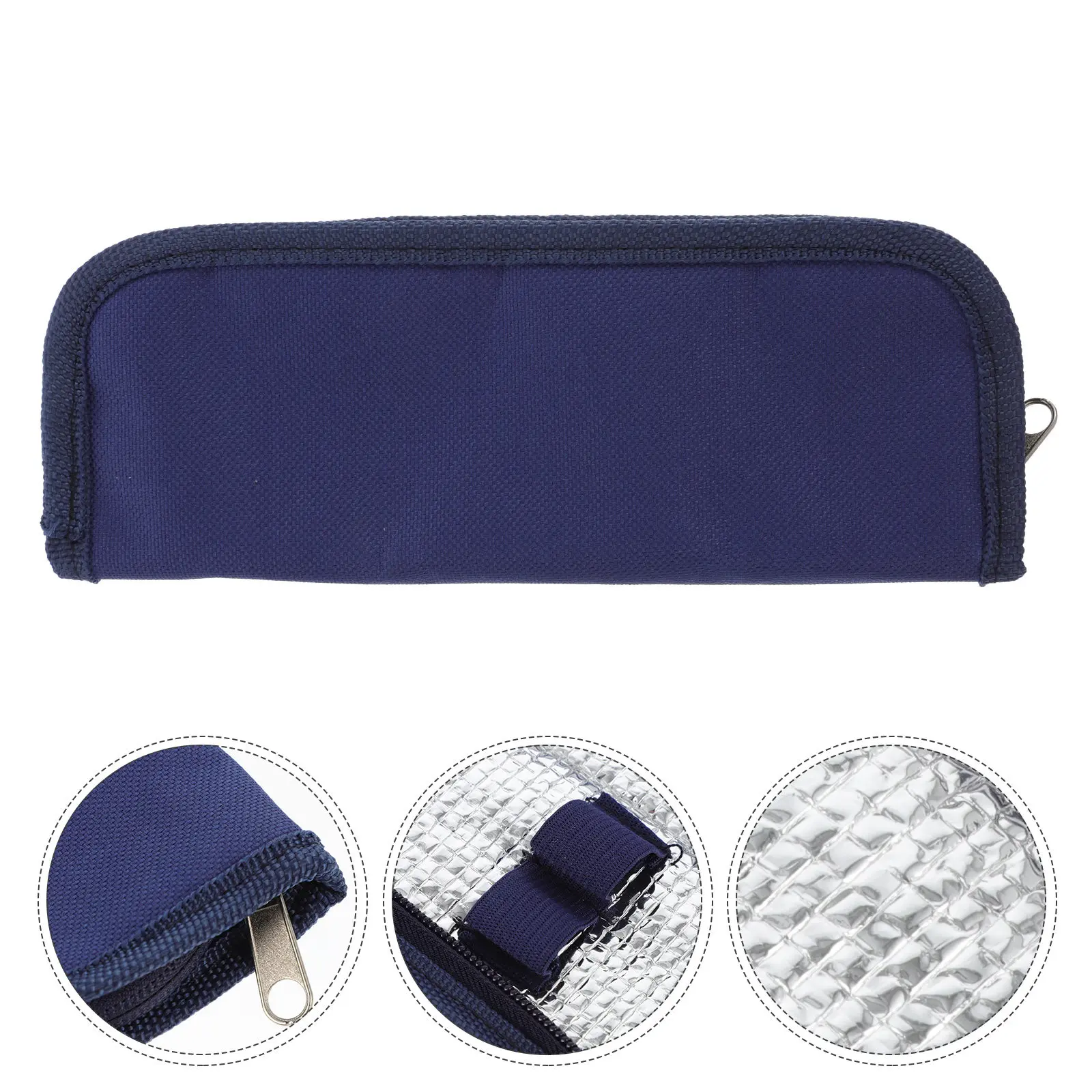 

1Pcs Insulin Cooler Bag Compact Small Size Easy Carry Reusable Medical Travel Bag for Insulin Storage Navy