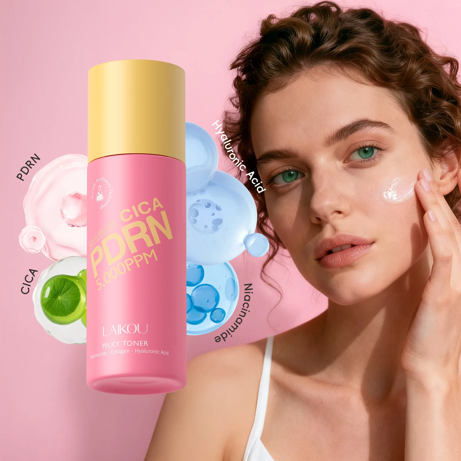 

LAIKOUPDRN Тоник с центеллой 100 мл, успокаивающий спрей для лица от покраснений, увлажняющая эссенция-вода для сухой кожи, контроль жирности