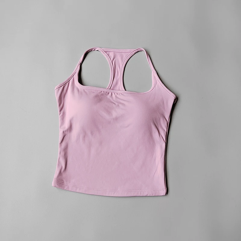 Sportliche I-förmige Weste für Damen, einteiliger Cup, schnelltrocknende Laufbekleidung, Yoga-Kleidung, atmungsaktive schnelltrocknende Unterwäsche, BHs – Detail 3
