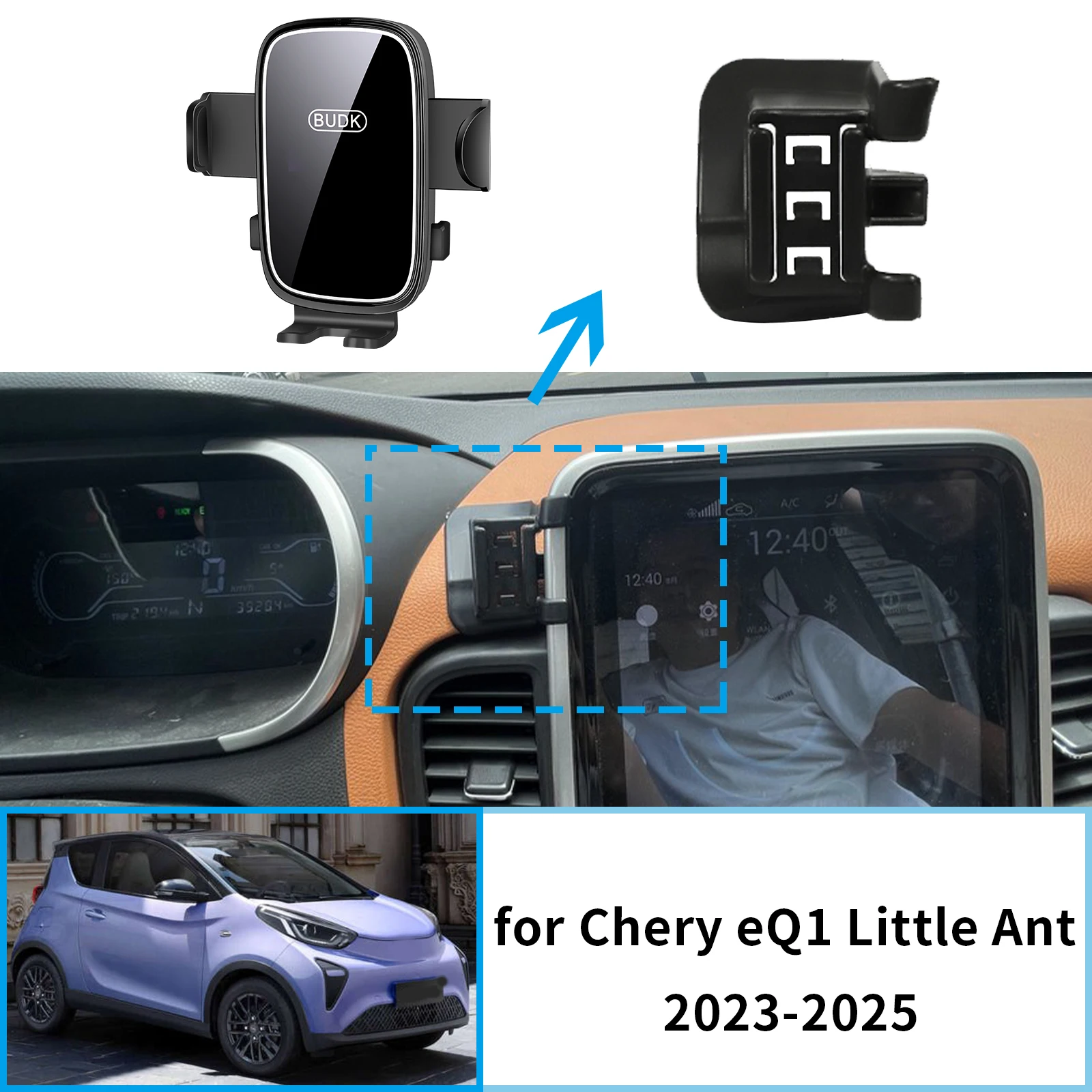 

Автомобильный держатель для мобильного телефона, аксессуары для Chery eQ1 Little Ant 2023 2024 2025, GPS-кронштейн, навигационная подставка, авто