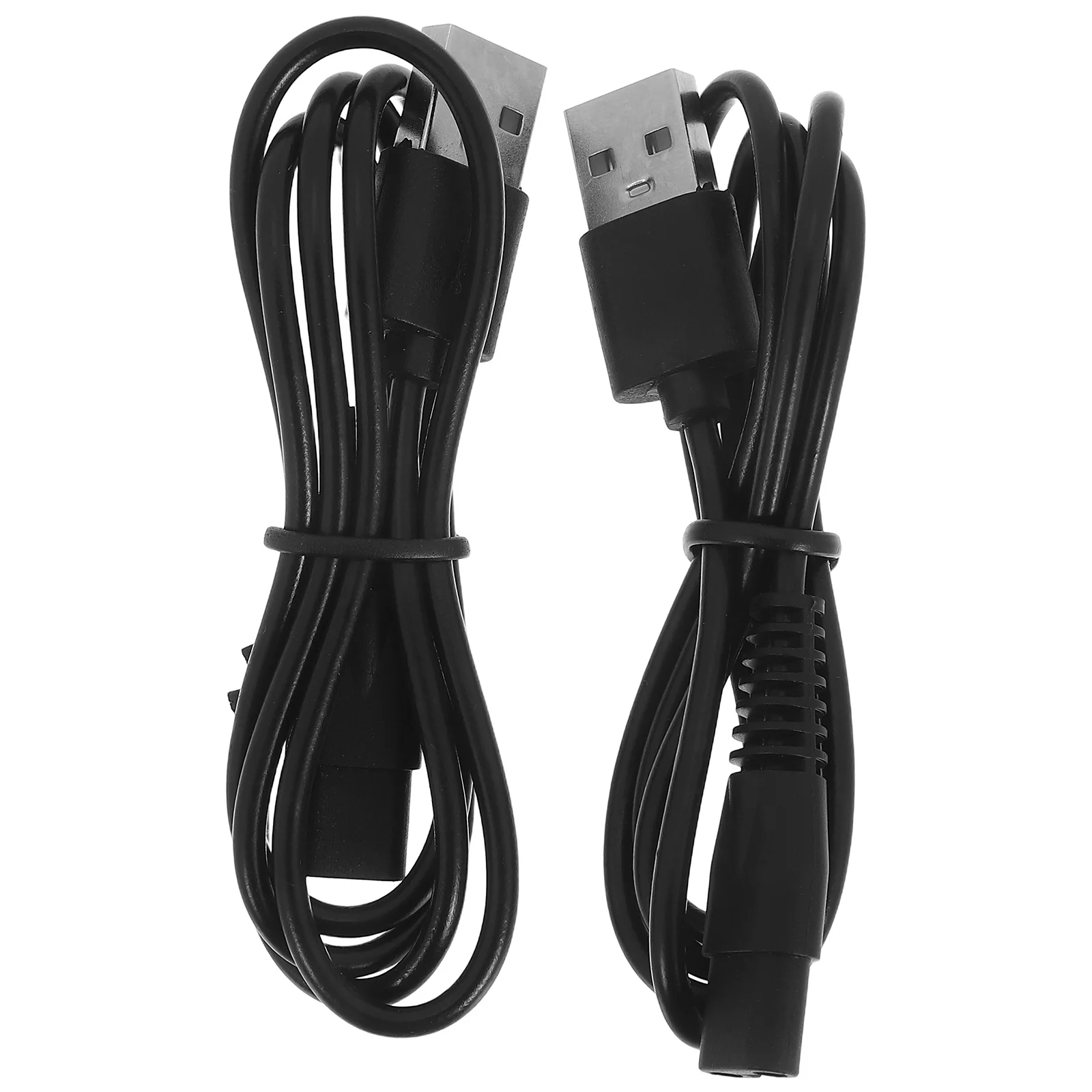

FOMIYES 2Pcs Universal USB Charging Cable for Electric 60cm Black Rubber Copper Cord Men Shavers Travel Home Use