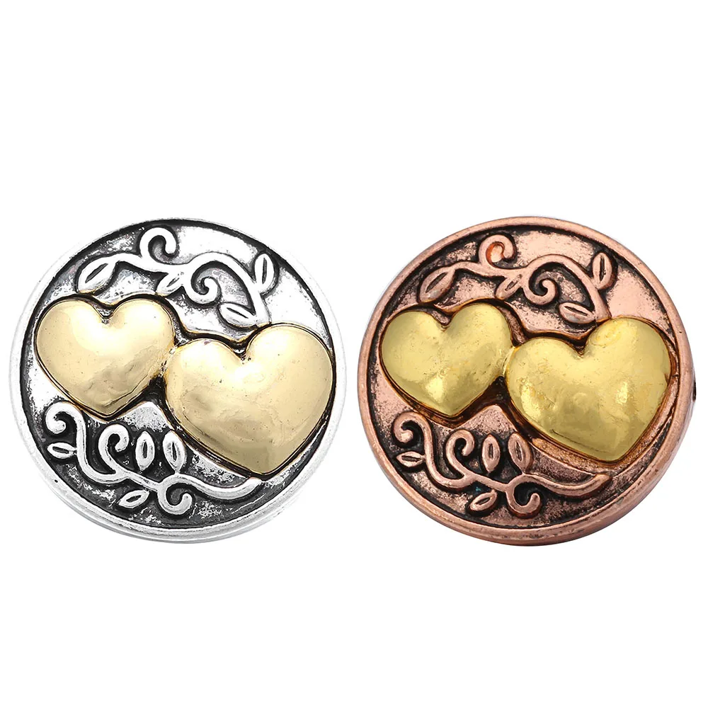 5pcs/lot New Snap Jewelry Mixed Rhinestone Flower 18mm Metal Snap Buttons Fit Snap Bracelet Bangle Ginger Charms