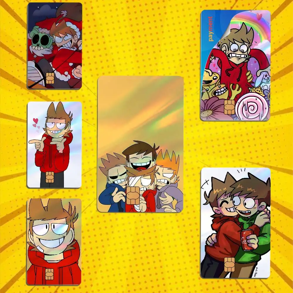 The classic quartet Eddsworld Card Skin Stickers For Bank Card Bus Metro Card Sticker Holographic Laser Credit Debit Stickers
