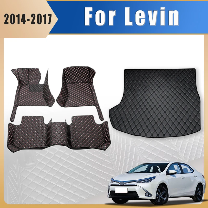 

Car Floor Mats Trunk Carpets For Toyota Levin 2014 2015 2016 2017 Foot Auto Accessories Interior Product Covers Parts Waterproof