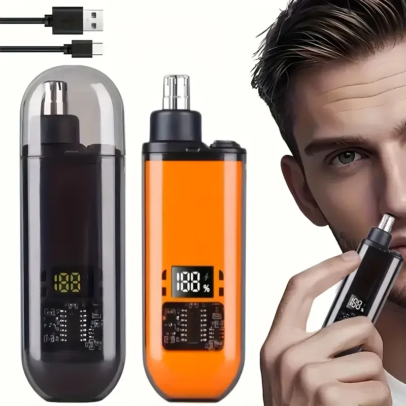 

Nose Hair Trimmer with Built-in Battery - Rechargeable Ideal for Men'S Personal Care Neat Image Maintenance Nose Hair Trimmers
