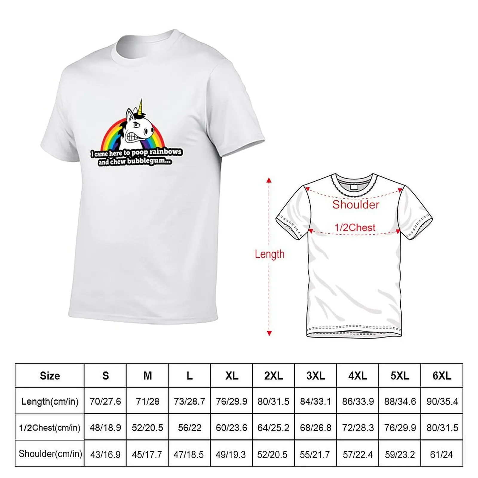 Rainbows & Bubblegum - Unicorn design T-Shirt quick drying affliction shirts mens t shirts