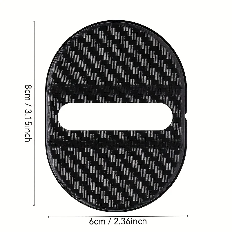 YITAPE 4PCS Universal Car Door Lock Protector Carbon Fiber Cover Noise Reduction Anti-Vibration Buffer Gasket Auto Accessories