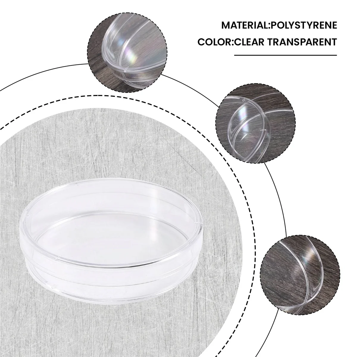 Новые 10 шт. стерильные чашки Петри с крышками для лабораторных тарелок, бактериальных дрожжей 55 мм x 15 мм