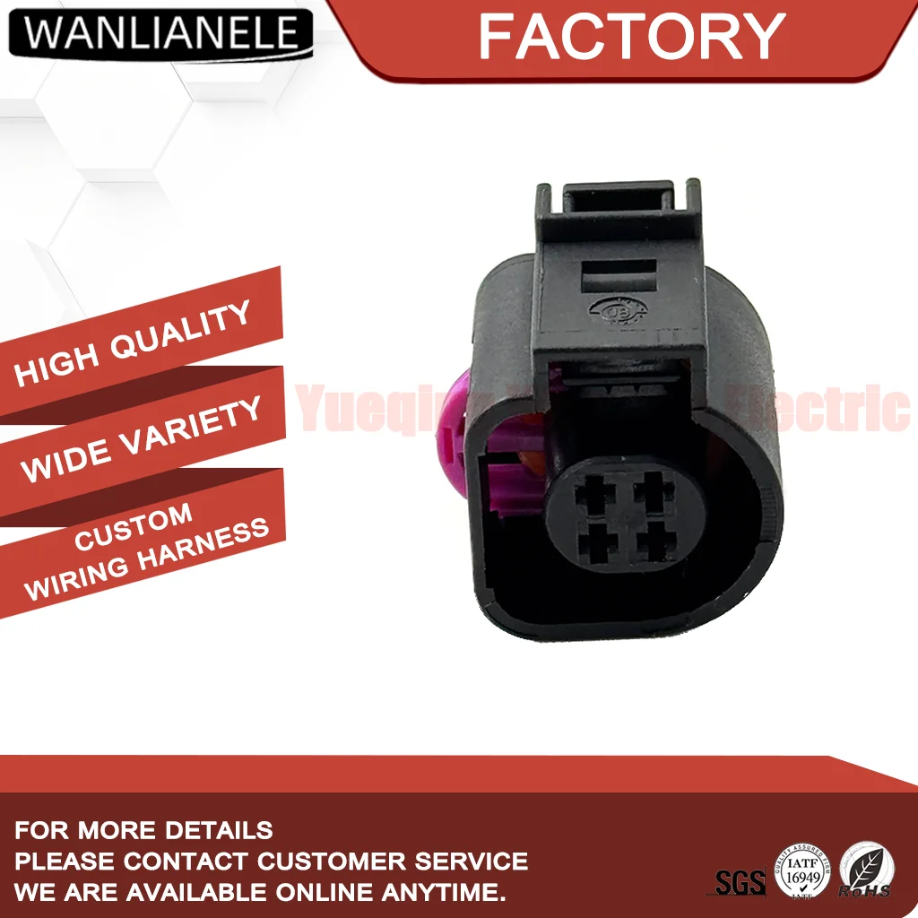 50 Sets 4B0973712 4 Pin Waterproof Connector Female Housing 1.5mm Coolant Temp Sensor Fit VW Audi Skoda Seat