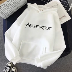 Angerfist hoodies women y2k aesthetic Kawaii Winter  vintage pulls women japanese sweatshirts