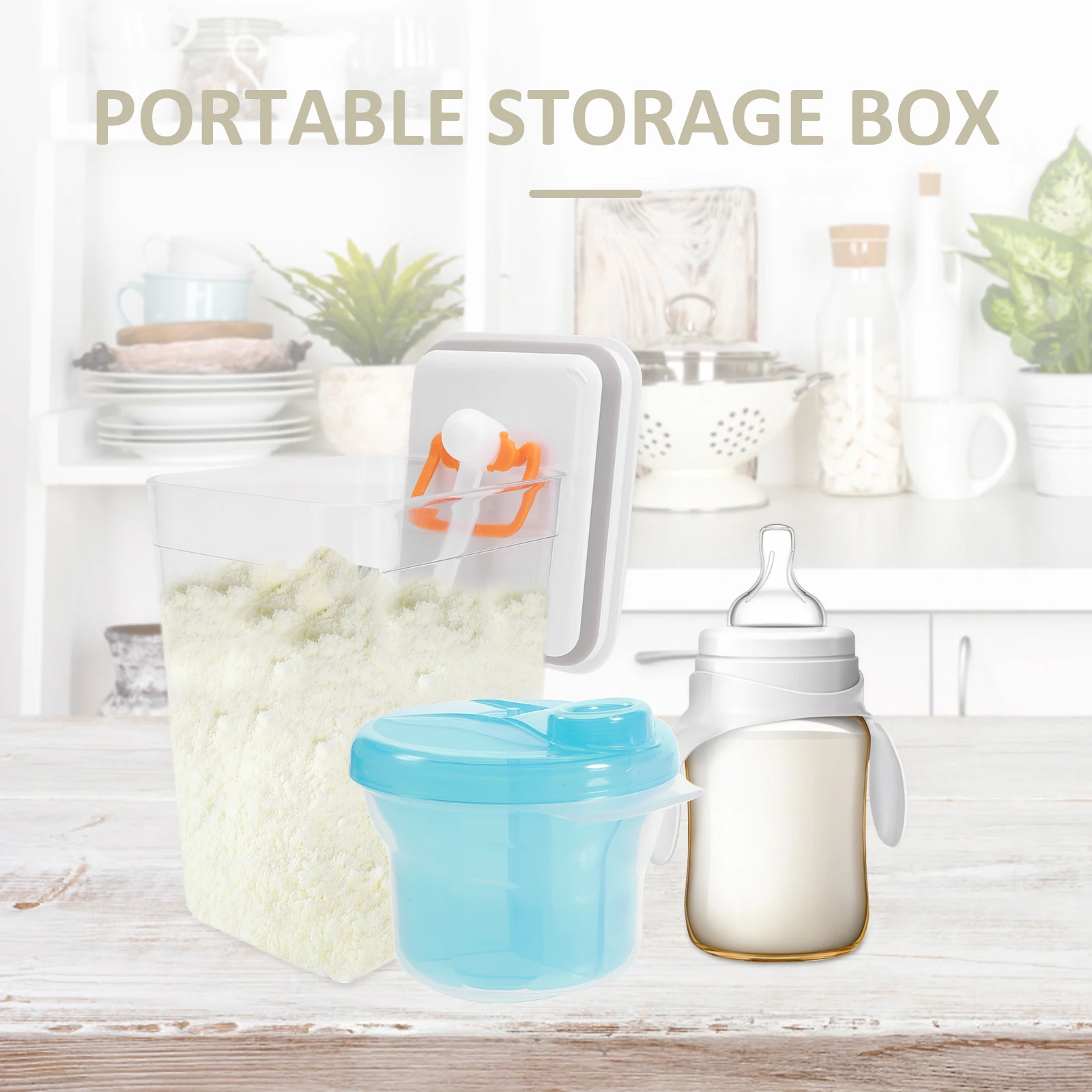 

3pcs Milk Powder Box Portable Storage Container Infant Food Holder Leakproof Lightweight Durable PP Material for Oatmeal