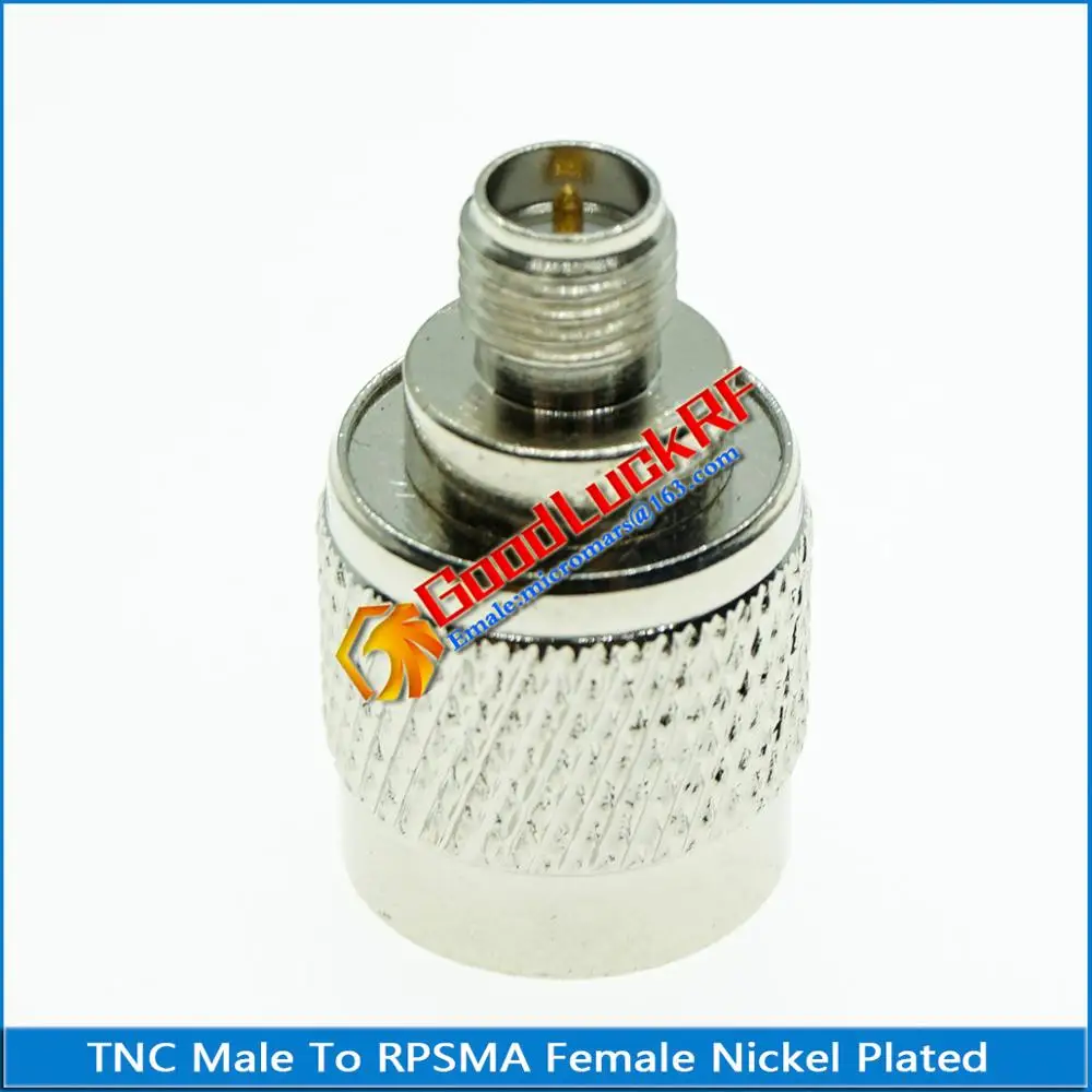 1X Stuks Rp Sma Naar Tnc Connector Socket Rp Sma Vrouwelijke Naar Tnc Stekker Rp Sma-Tnc Nikkel vergulde Straight Coaxiale Rf Adapters