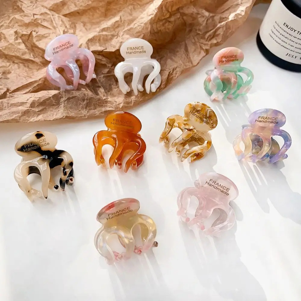 Acetate Pumpkin Grab Clip Small Korean Style High Ponytail Fixed Artifact Hairpin Hair Clips Shark Clip Retro Mini Hair Claw