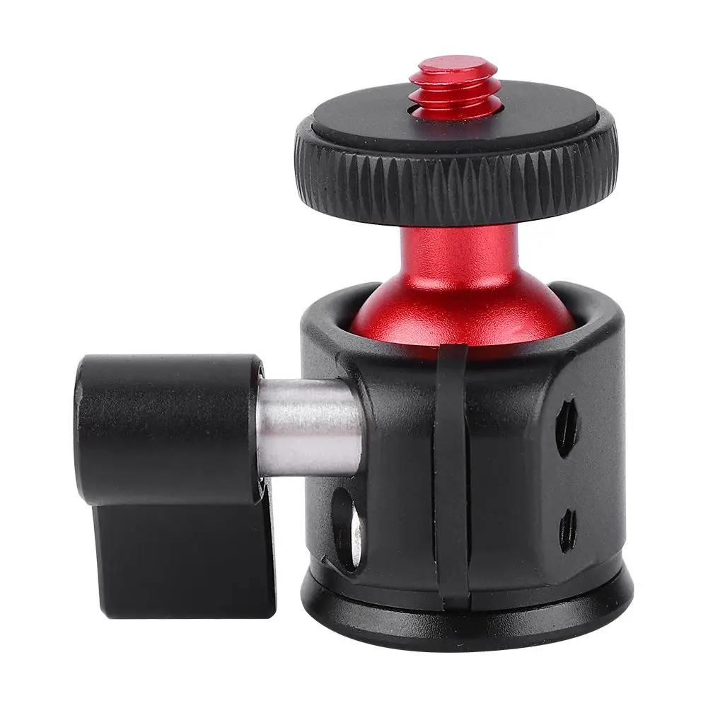 VBESTLIFE 360° Metal Camera Ball Head with 1/4 Screw Mount for dslr & Fill Light Support