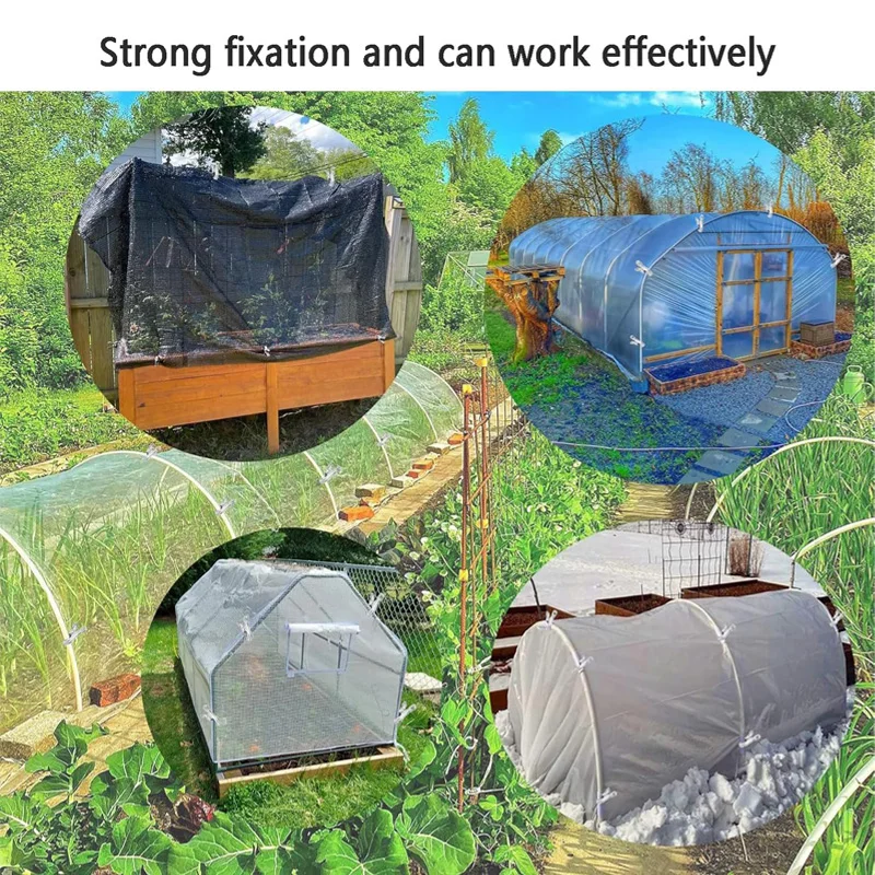 10/20/40 قطعة مقاطع الحديقة الثقيلة الفولاذ المقاوم للصدأ الدفيئة المشابك للمعاوضة لديها قبضة قوية عقد قماش للتظليل #3