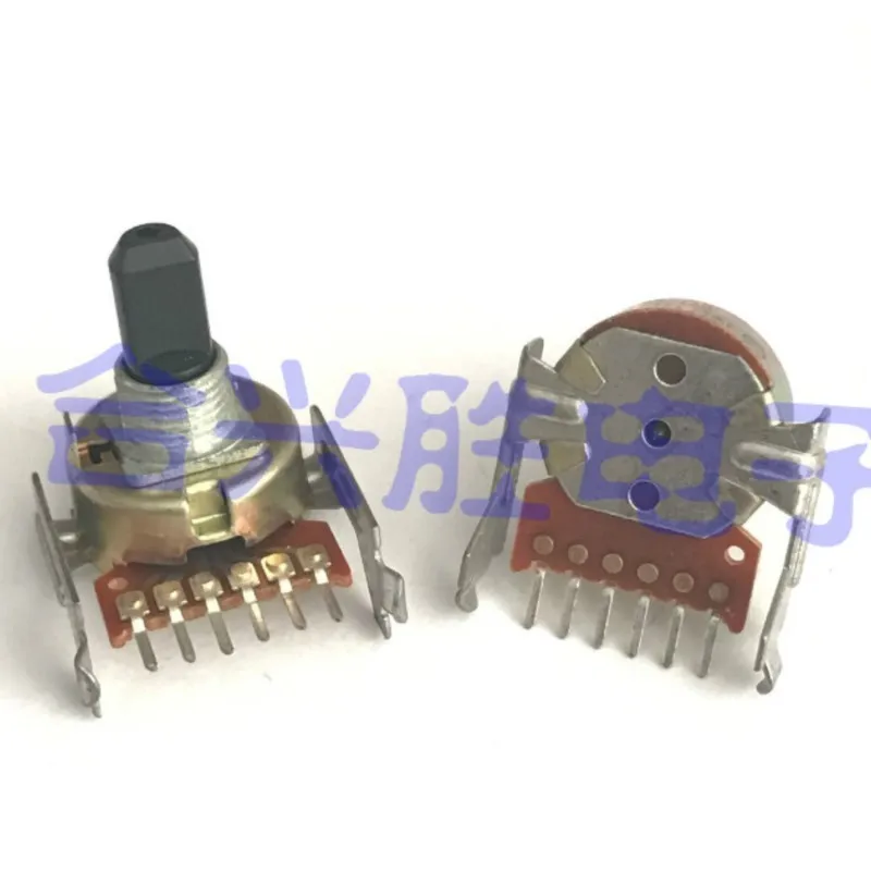 1 Piece 161 Type B100K With Midpoint Power Amplifier Treble Bass Balanced Volume Potentiometer 6 Pin Shaft Length 15MM