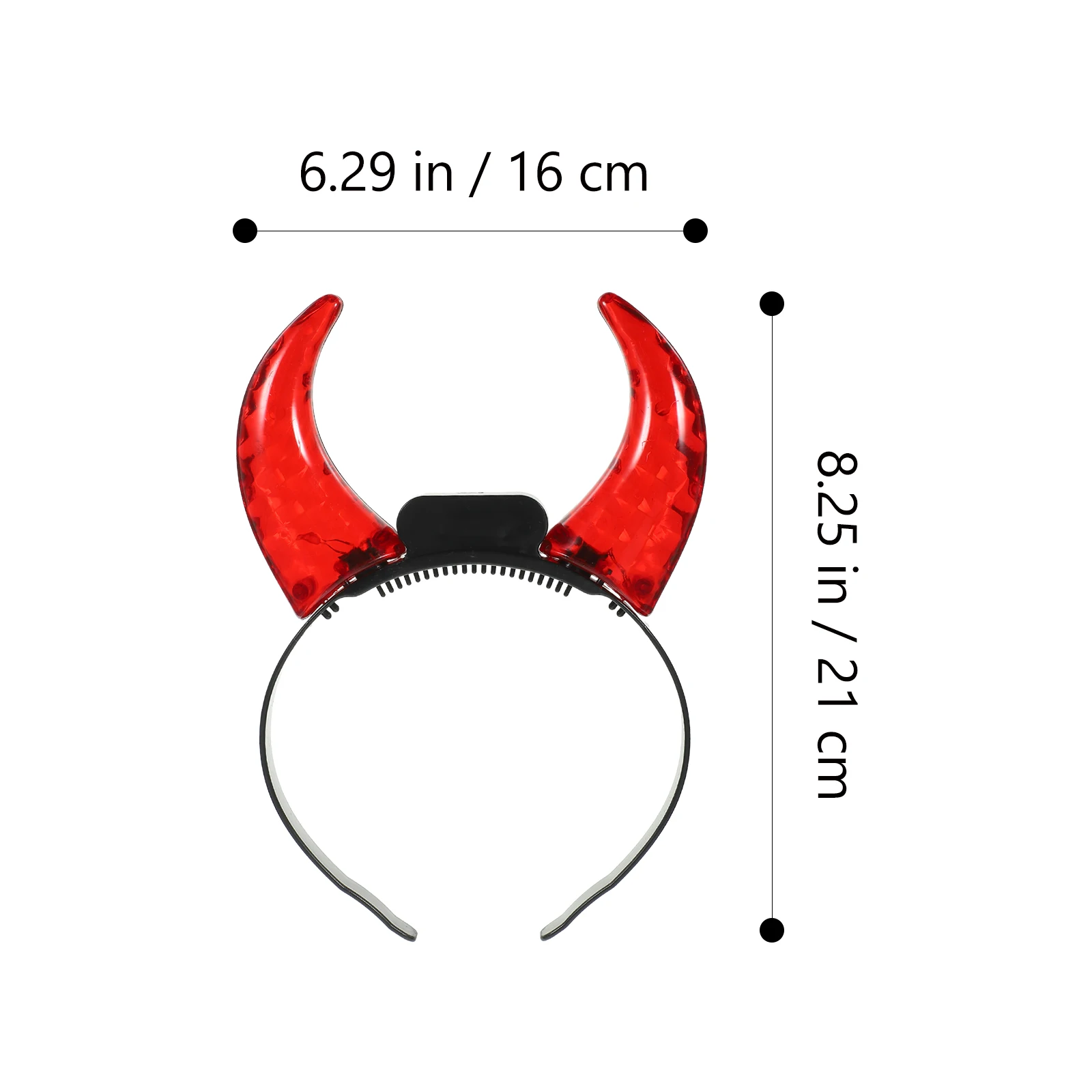 Horn Headdress LED Glowing Horn Party Hairband Luminous Hairband Bull Horn Hair Hoop Party Carnival Hair