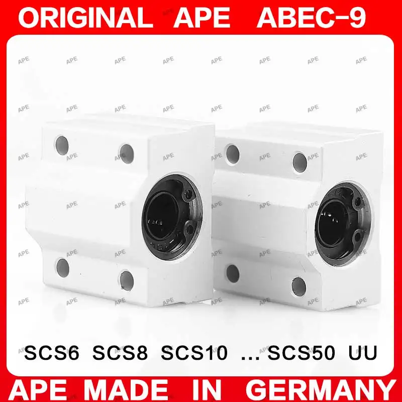 2PCS Germany ABEC-9 Bearing SCS6UU SCS8UU SCS10UU SCS12UU SCS13UU SCS16UU SCS20UU SCS25UU Box-type linear ball bearings